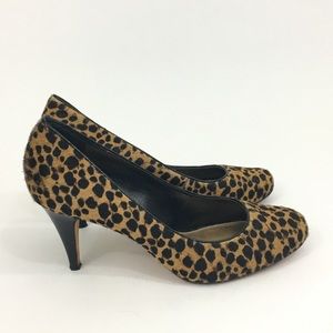 Antonio Melani leopard heels animal print shoes !Q
